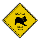 Verkeersbord Australië - KOALA