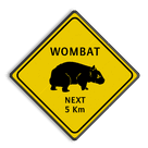 Verkeersbord Australie - WOMBATS