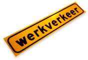 Sticker 800x160mm reflex FLUOR Werkverkeer