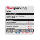 Vlak informatiebord vierkant AluPanel met parkeerinformatie