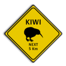 Verkeersbord Australië - KIWI