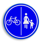 Verkeersbord gecombineerd fiets / voetpad | Duitse uitvoering