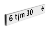 Verwijsbord kokerprofiel 150mm met opdruk aan beide zijden