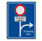 Routebord uitgang RVV L10-C01 - Busbaan