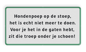 Onderbord met groene rand en zwarte tekst - VRIJ INVOERBAAR