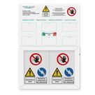 Informatiebord 457x640x35mm met vitrine aluminium met voorruit