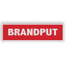 Brand bord met tekst brandput - reflecterend