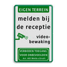 Informatiebord videobewaking - VT461 + eigen tekst