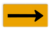 Pijlbord - OB501t - Pijl links/rechts - Werk in uitvoering