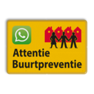 Verkeersbord L209b Attentie Buurtpreventie - WhatsApp - geel