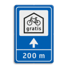 Verkeersbord 40x60 Route - fietsenstalling
