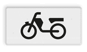 Verkeersbord RVV OB03 - Onderbord - Geldt alleen voor bromfietsers