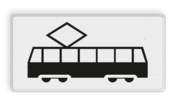 Verkeersbord RVV OB14 - Onderbord - Geldt alleen voor tram