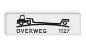 Verkeersbord RVV OB618 - Onderbord - Verhoogde overweg