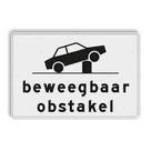 Verkeersbord RVV OB627 - Onderbord - Beweegbaar obstakel