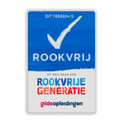 Rookvrij terrein - Informatiebord - Op weg naar een Rookvrije generatie - met eigen logo