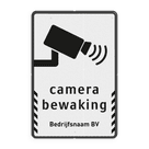 Standaard bord camerabewaking met bedrijfsnaam