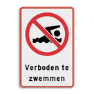 Verbodsbord - Hier is zwemmen verboden