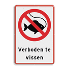 Verbodsbord - Hier is vissen verboden