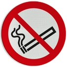 Reflecterende sticker of bord Pictogram P002 - Roken verboden