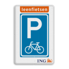 Parkeerbord Parkeren Leenfietsen met logo