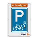 Parkeerbord Oplaadpunt Fietsen met logo