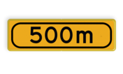 Onderbord met afstand 500m - OB401t-500
