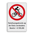 Verkeersbord - Telefoongebruik op fiets verboden