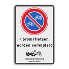 Verkeersbord E3 (brom)fietsen worden verwijderd + wegknipregeling