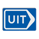 Verkeersbord RVV BB02r Uitgang afrit - reflecterend