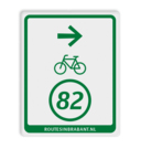 Knooppuntbord B-N Fietsroute DOR 300x380mm