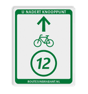 Knooppuntbord U Fietsroute DOR 300x380mm