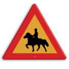 Verkeersbord ZWEDEN paarden