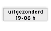 Verkeersbord RVV OB203p - Onderbord - Geldt alleen voor periode