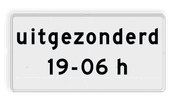 Verkeersbord RVV OB203p - Onderbord - Geldt alleen voor periode