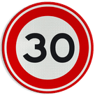 Verkeersbord RVV A01-030 - Maximum snelheid 30 km/h