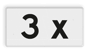 Verkeersbord RVV OBE04 - Onderbord - 3x OB504