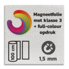 Magneetbord reflecterend klasse 3 met full colour opdruk