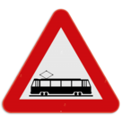 Panneau SB250 - A49 - Croisement de la voie par voie(s) ferrée(s)