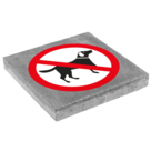Symbooltegel 300x300mm - Aanduiding verboden voor honden