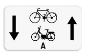 Panneau SB250 - M5 - Deux roues de classe A dans les deux sens