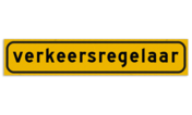 Autobord verkeersregelaar 500x100mm reflecterend geel FLUOR