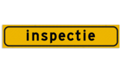 Autobord inspectie 500x100mm reflecterend geel FLUOR