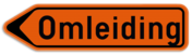 Verkeersbord SB250 F41 - Wegwijzer omleidingsweg Links