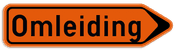 Verkeersbord SB250 F41 - Wegwijzer omleidingsweg Rechts
