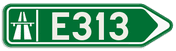 Verkeersbord SB250 F31 - Wegwijzer autostrade Rechts