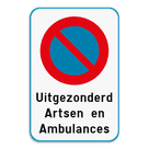 Parkeerverbod E1 + eigen tekst