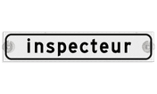 Autobord met zuignappen 375x75mm inspecteur reflecterend