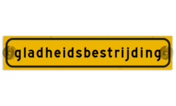 Autobord met zuignappen 375x75mm gladheidsbestrijding geel FLUOR