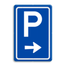 Verkeersbord RVV BW201r - Parkeerplaats rechtsaf - Reflecterend